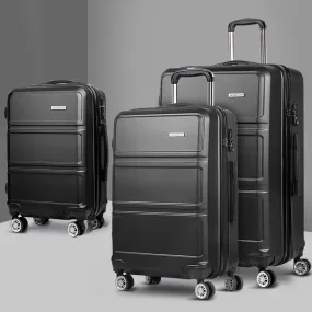 3pc Lightweight Hard Case Luggage with TSA Lock - Wanderlite