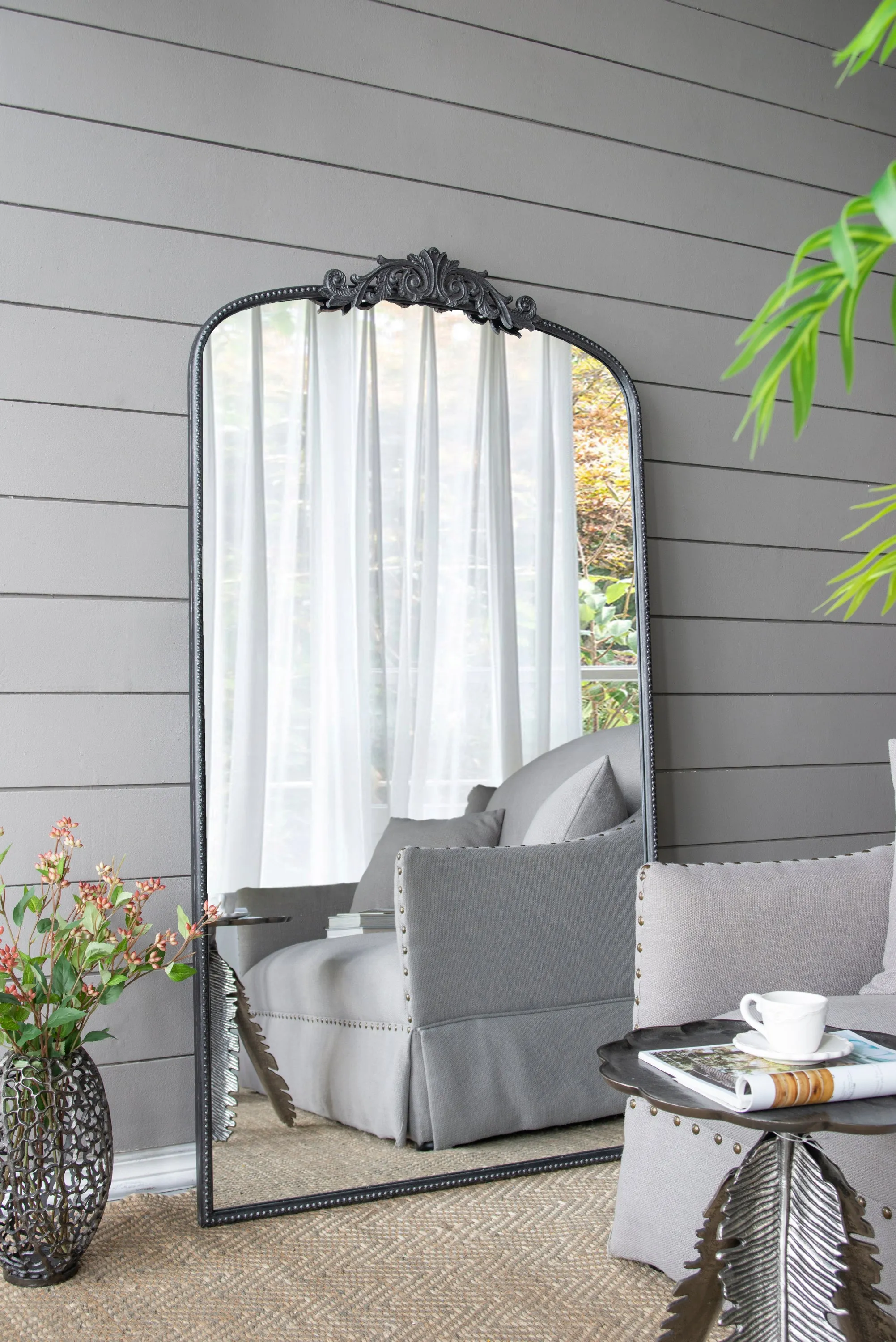 66" x 36" Full Length Mirror, Arched Mirror Hanging or Leaning Against Wall, Large  Mirror for Living Room