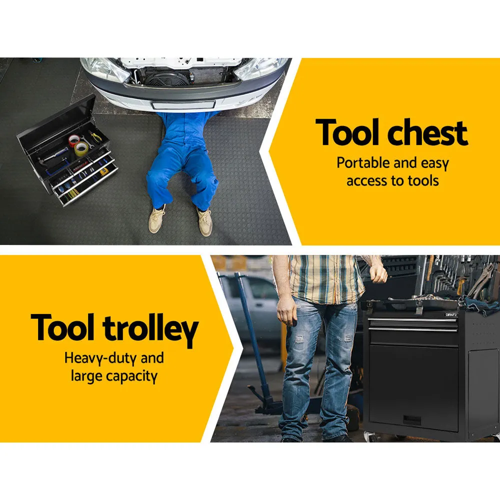 7 Drawer Tool Box Cabinet Trolley with Lockable Drawers – Giantz