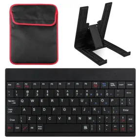 80 Keys Mini USB Wired Keyboard with Carry Bag and Tablet Stand for Android & Windows Tablet
