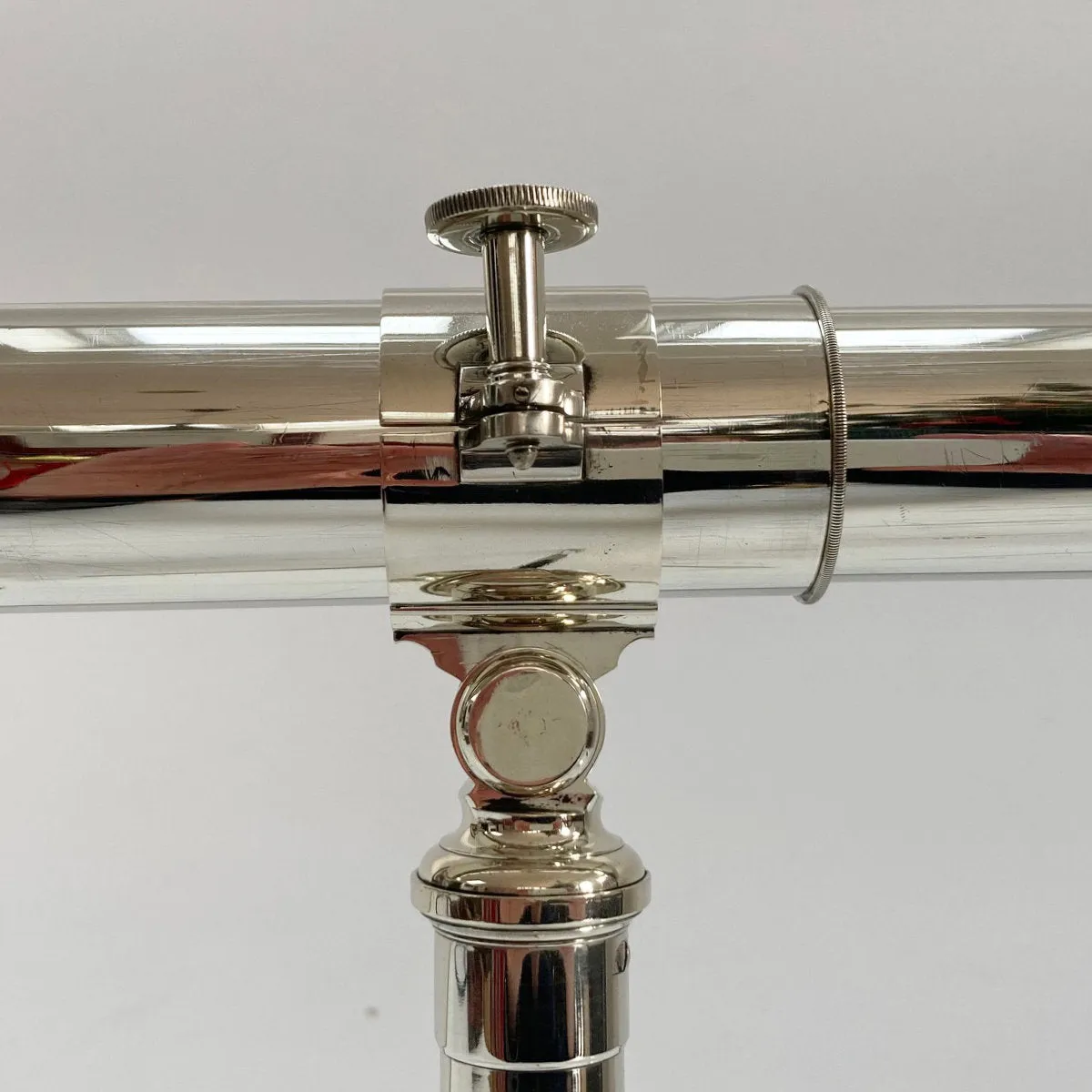 A Cased Early Victorian Nickel Plated & Rosewood Telescope on Stand by Carpenter & Westley London