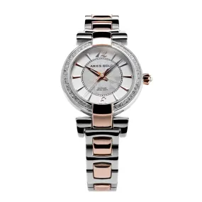 ARIES GOLD ENCHANT BELLE 3 HANDS TWO TONE ROSE GOLD L 500 2TR-WHITE WOMEN'S WATCH