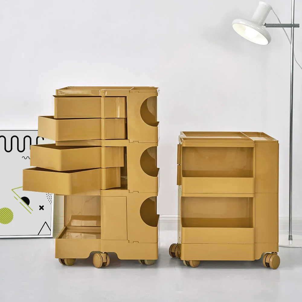 ArtissIn Replica Boby Trolley Mobile Storage Cart Shelf 5 Tier Drawer Yellow