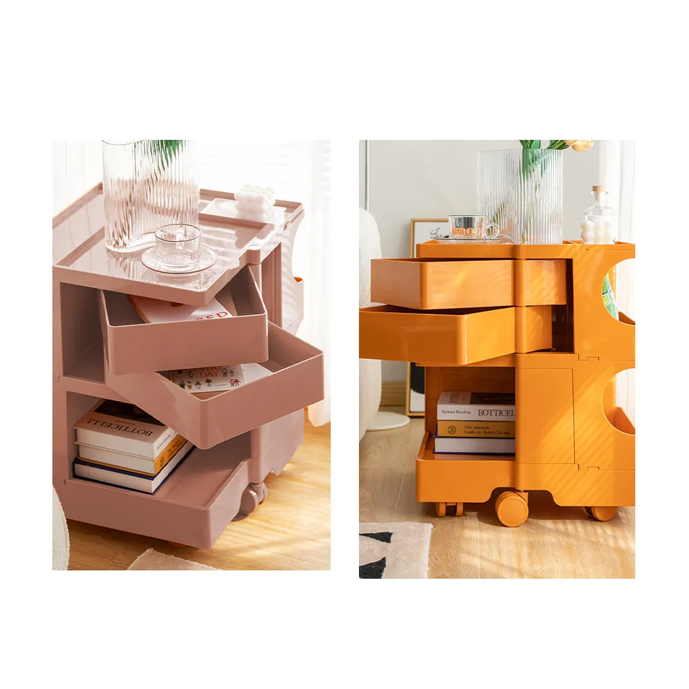 ArtissIn Replica Boby Trolley Storage Bedside Table Mobile Cart 3 Tier Yellow