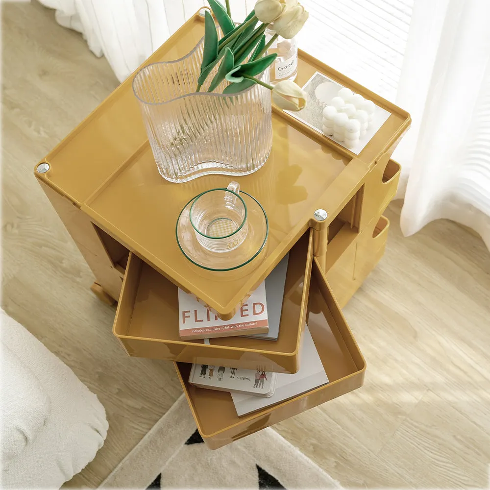 ArtissIn Replica Boby Trolley Storage Bedside Table Mobile Cart 3 Tier Yellow