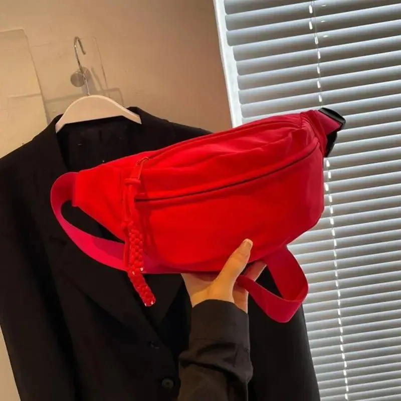 Chest Bag Banana Bag for Women Sling Crossbody Waist Pack Canvas Running Waist Bag Casual Fanny Packs Sport Half Moon Belt Bag
