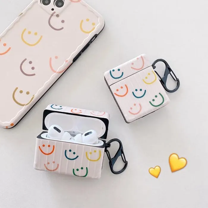 Colorful Smiley Faces AirPods Case