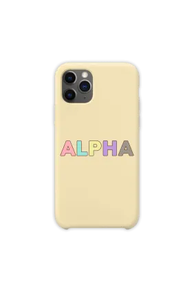 DanDan Signature 'ALPHA' Pastel Yellow Phone Case