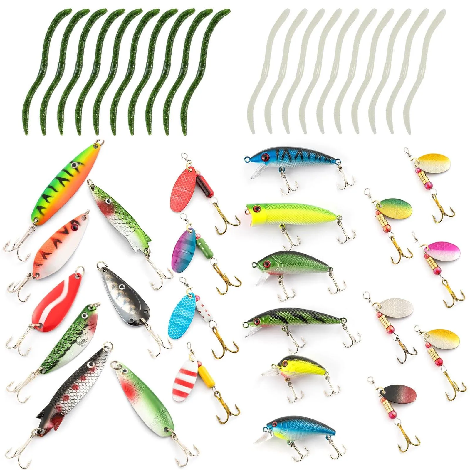 Dr.Fish 125pcs Fishing Rod and Reel Combo