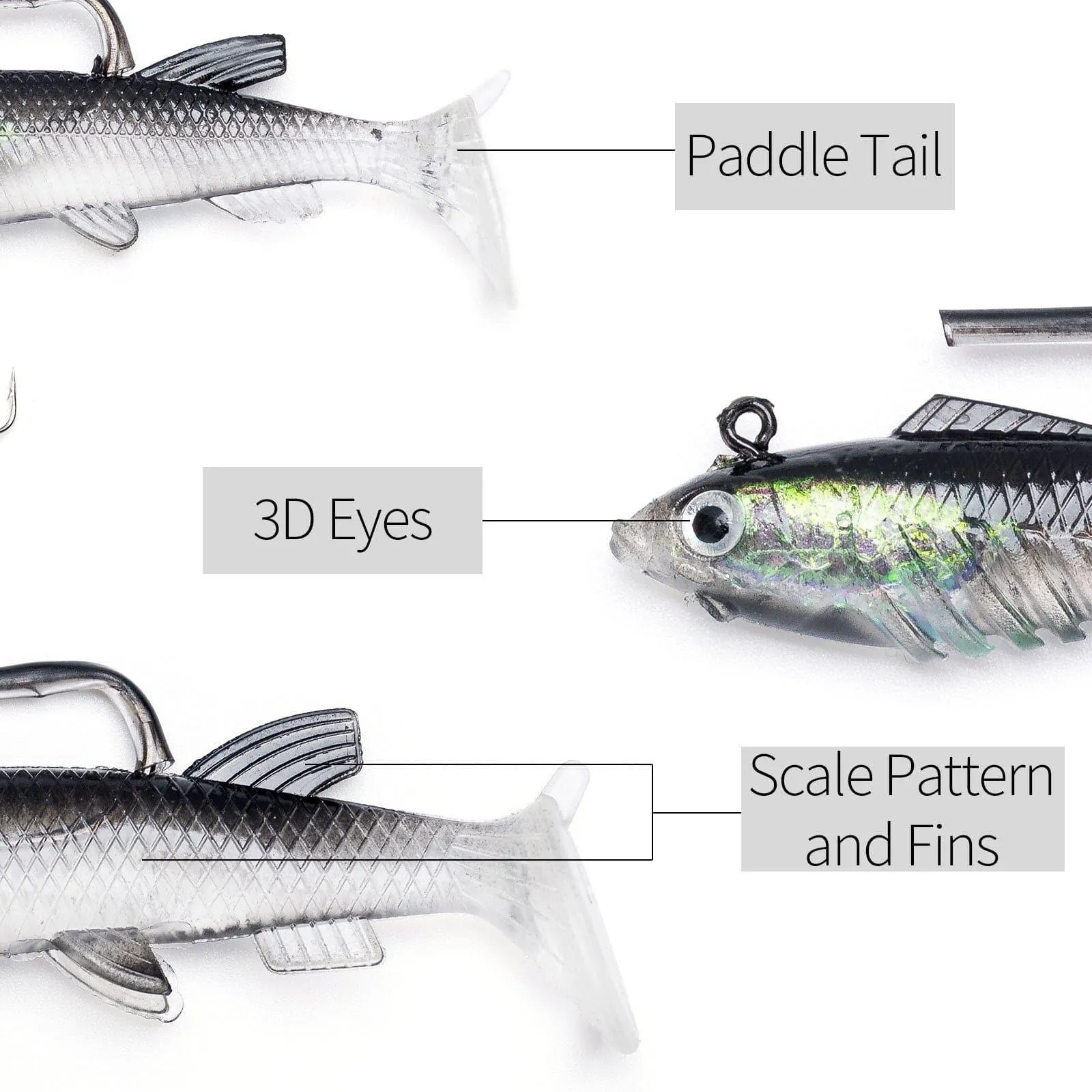 Dr.Fish 60pcs Spinners Spoons Hardbaits Kit