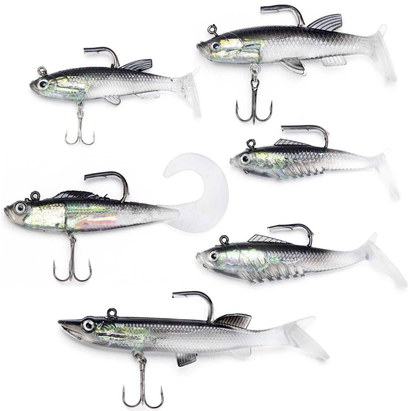 Dr.Fish 60pcs Spinners Spoons Hardbaits Kit