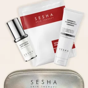 Dry skin - Botanical Moisturizing Cleanser, Nutritious Lipo serum, Free Gift: Neck & Decolletage Mask, and Holo Bag