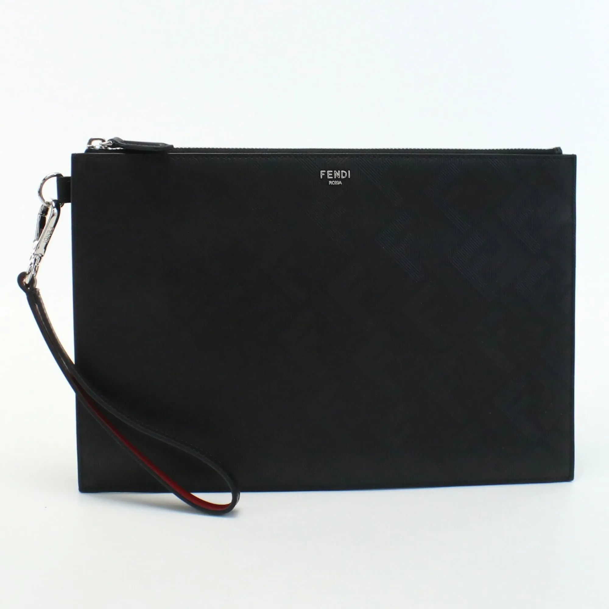 FENDI Shadow Flat Clutch 7N0132 AJF4 F19KP Bag Leather Men's