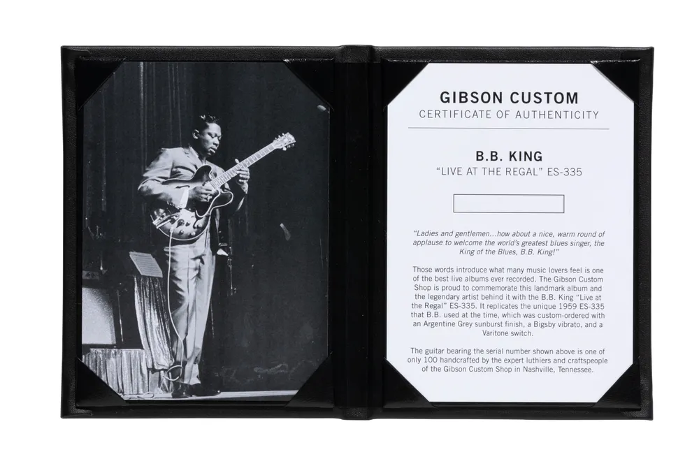 Gibson Custom Shop B.B. King "Live at the Regal" ES-335, Argentine Grey
