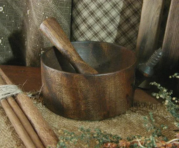 Herb Mixing Bowl with Pestle Rare Antique Apothecary Set of 3