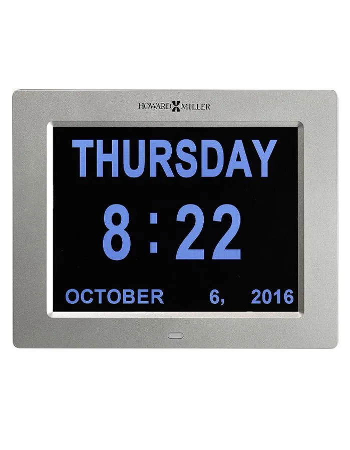Howard Miller Memory Clock - Multilingual - AC Powered - Wall or Table Mount