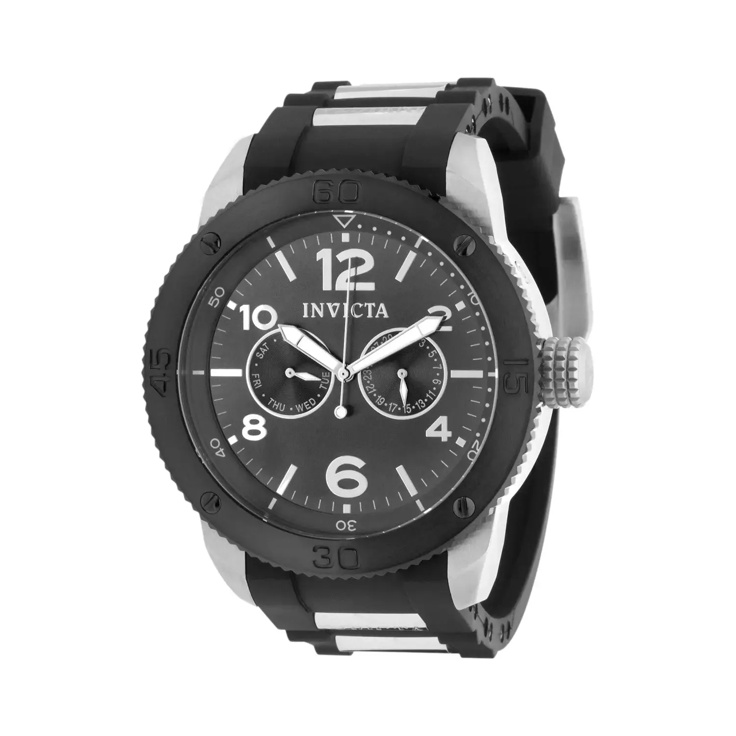 Invicta Men's Specialty Chrono Stainless Steel Black Polyurethane Watch 15809