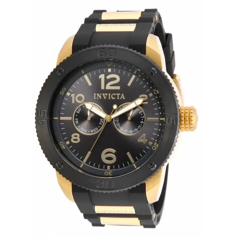 Invicta Men's Specialty Chrono Stainless Steel Black Polyurethane Watch 15810