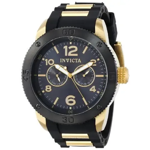 Invicta Men's Specialty Chrono Stainless Steel Black Polyurethane Watch 15810