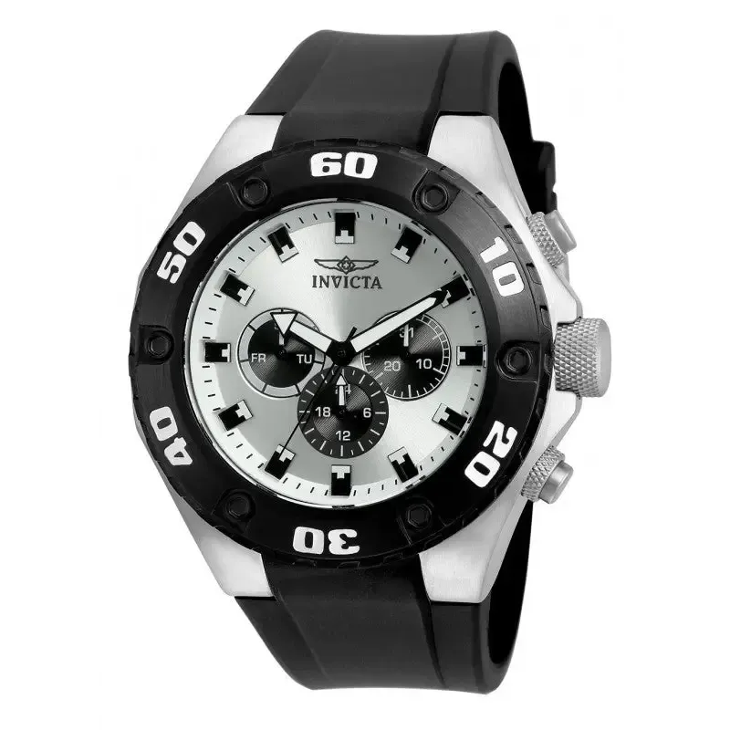 Invicta Men's Specialty Chrono Stainless Steel Black Polyurethane Watch 21403
