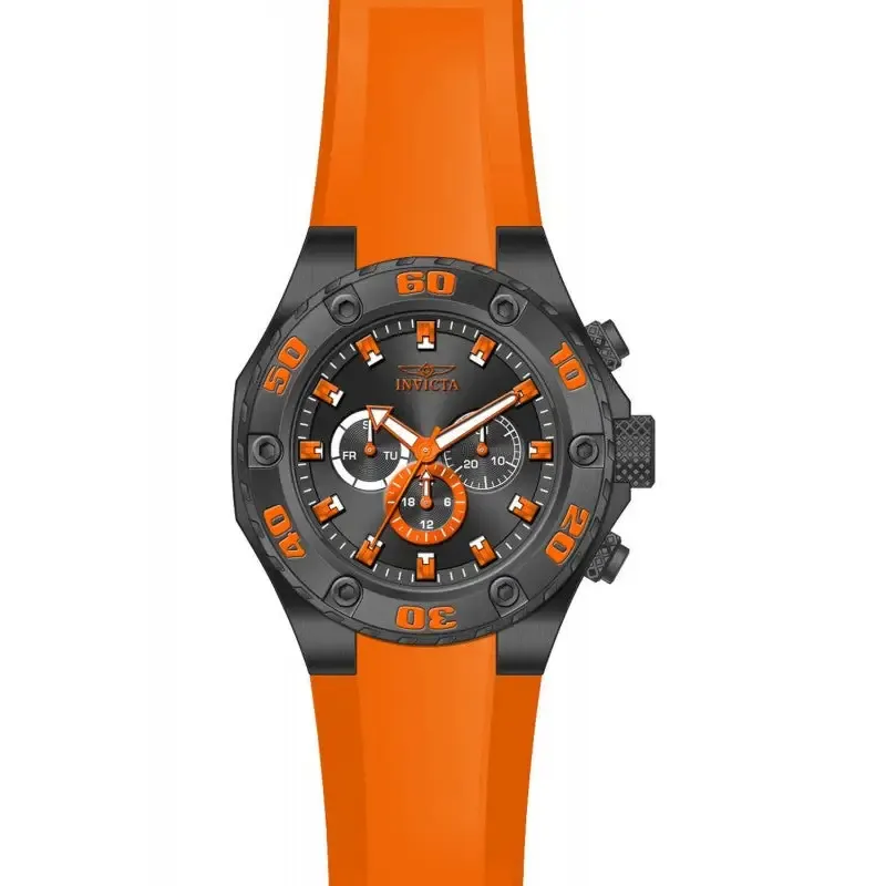 Invicta Men's Specialty Chronograph Stainless Steel Orange Silicone Watch 21458