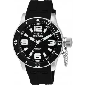 Invicta Men's Specialty Quartz Stainless Steel Black Polyurethane Watch 1670