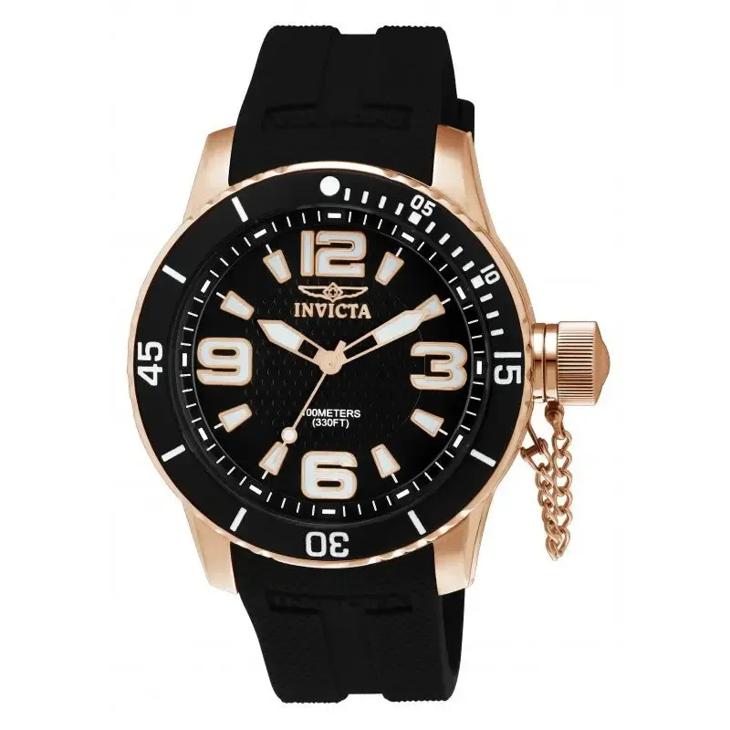 Invicta Men's Specialty Quartz Stainless Steel Black Polyurethane Watch 1673