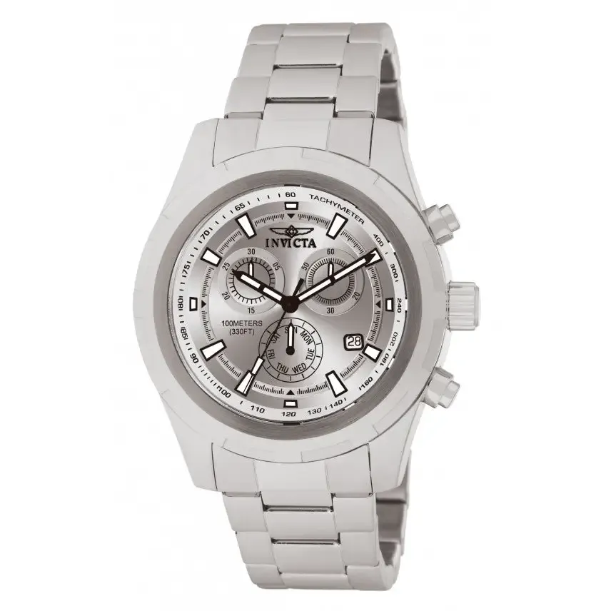 Invicta Men's Specialty Round Face Silver Stainless Steel Watch 1558
