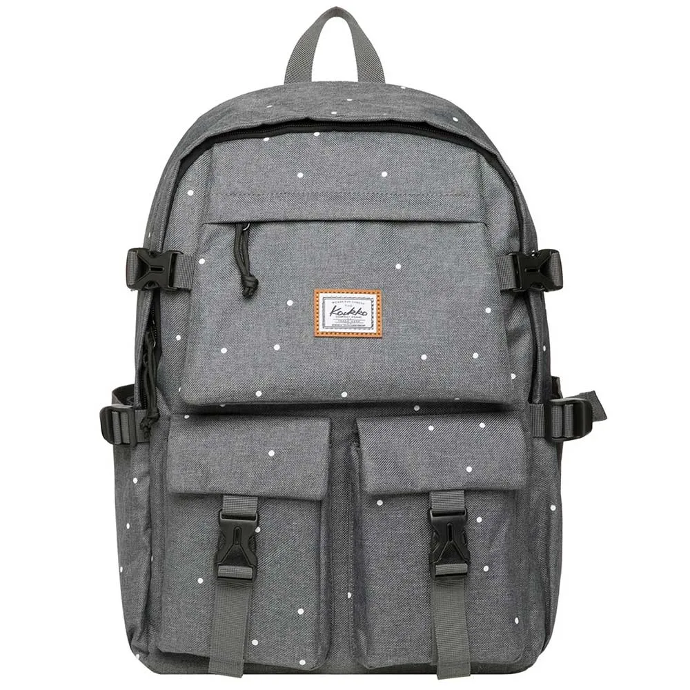 KAUKKO Backpack for School, KS22 ( Grey-2 / 18.4L )