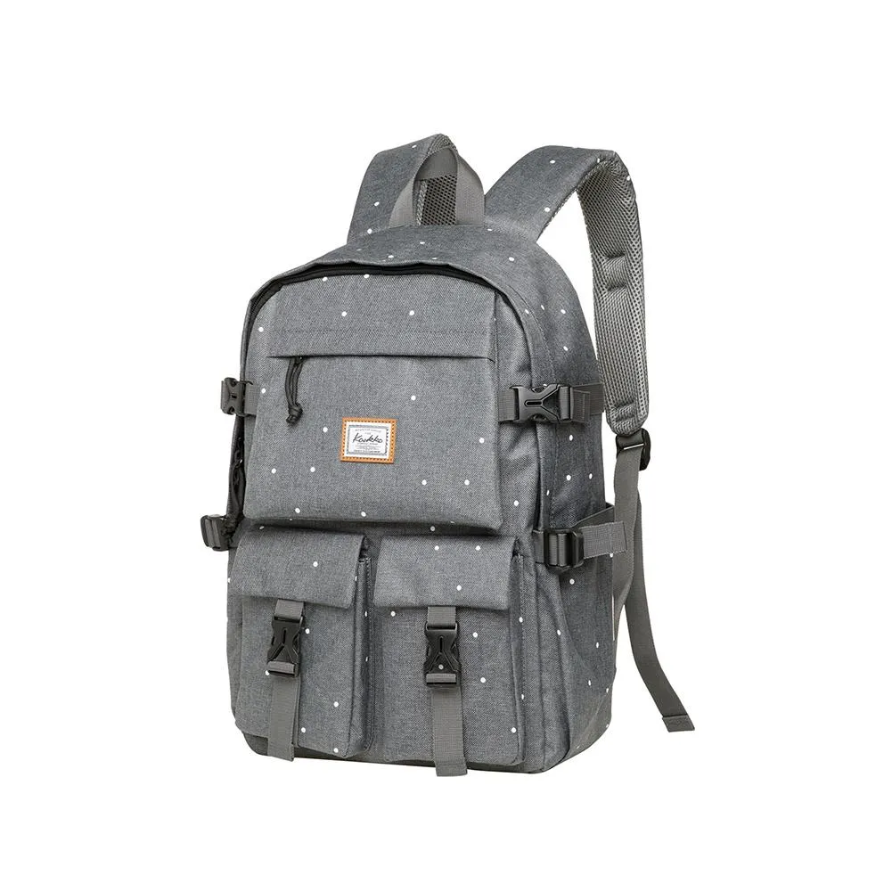 KAUKKO Backpack for School, KS22 ( Grey-2 / 18.4L )