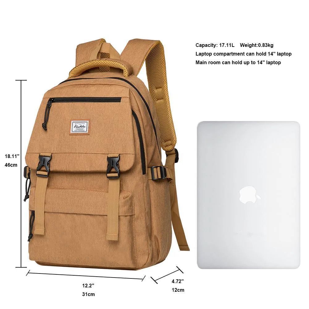 KAUKKO Backpack for School,  KS23 ( Yellow / 18.4L )