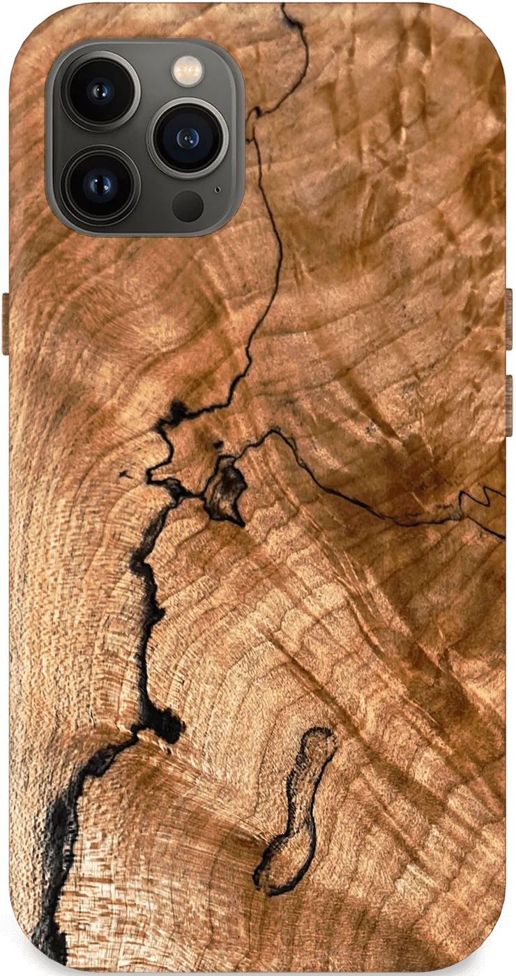 Kerf Select Figured Spalted Maple Wood Phone Case