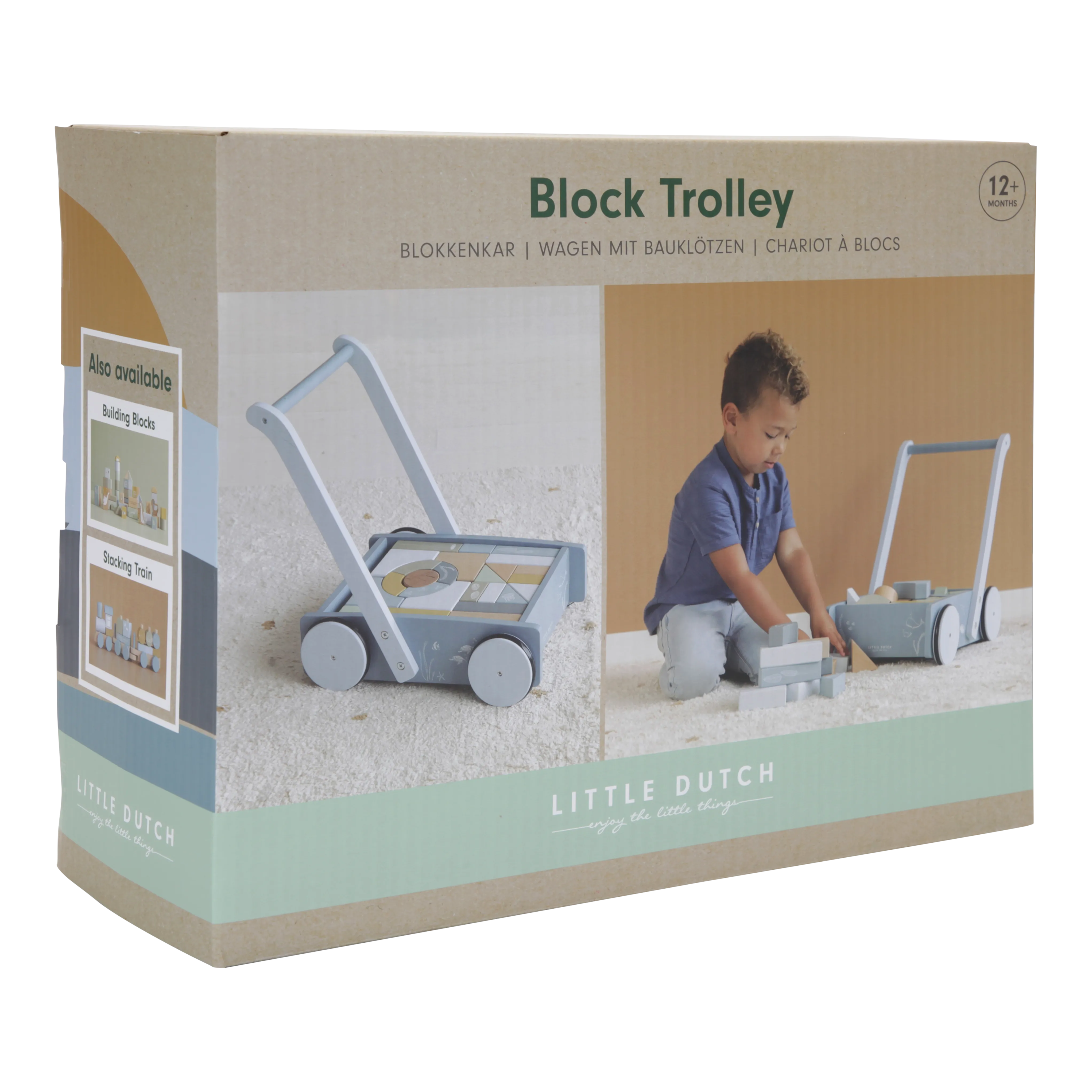 Little Dutch Walker With Blocks - Ocean Blue