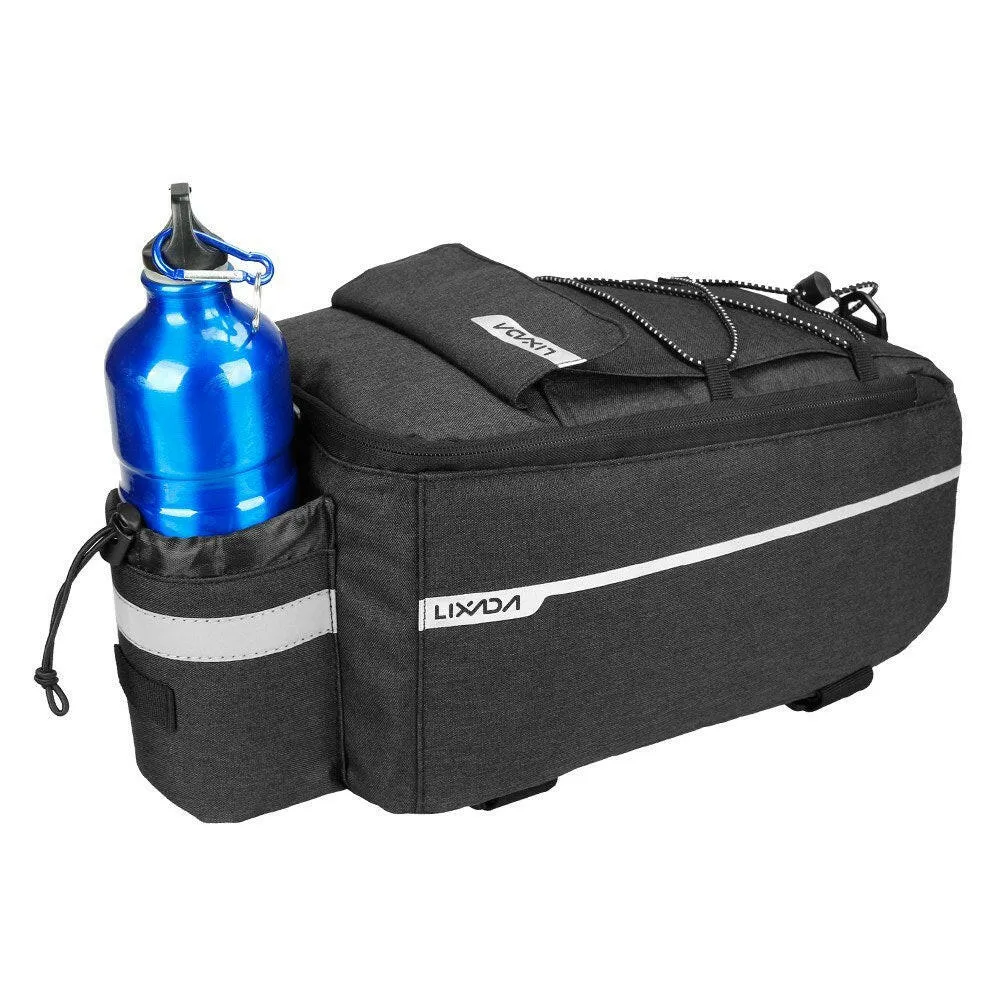 Lixada Insulated Trunk Cooler Bag with Rain Cover Waterproof Cycling Bicycle Rear Rack Storage Luggage Bag Reflective MTB Bike Pannier Bag Shoulder Bag