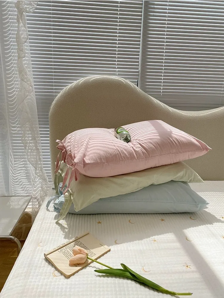 Macaron Pastel Colored Cotton Pillow Case For Dolly Home