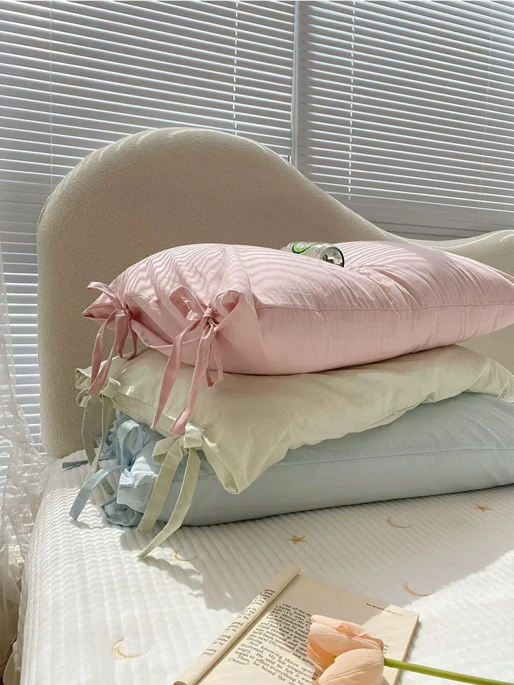 Macaron Pastel Colored Cotton Pillow Case For Dolly Home