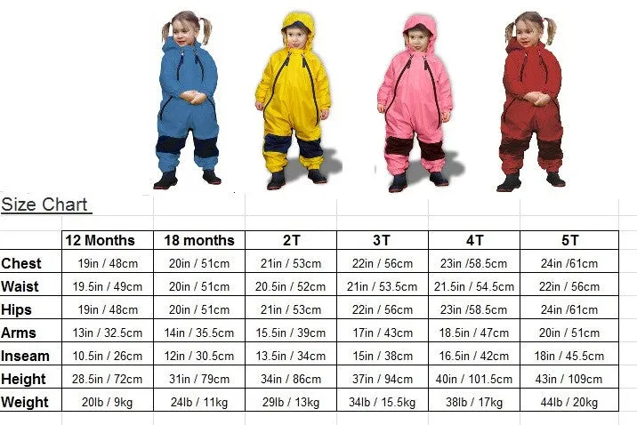 Muddy Buddy Waterproof Coveralls - Red