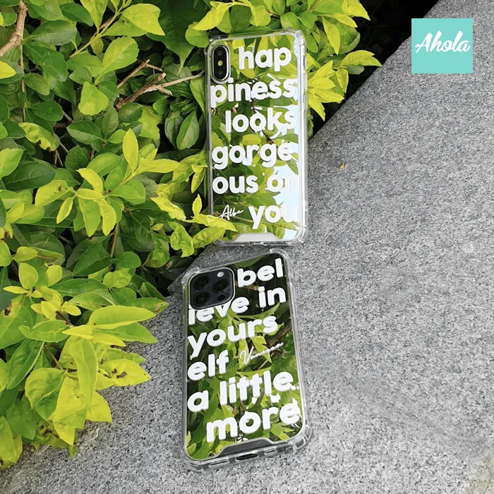 【Ooi】Protective Quote Mirror Phone Case 全包邊字句鏡面名字電話殼