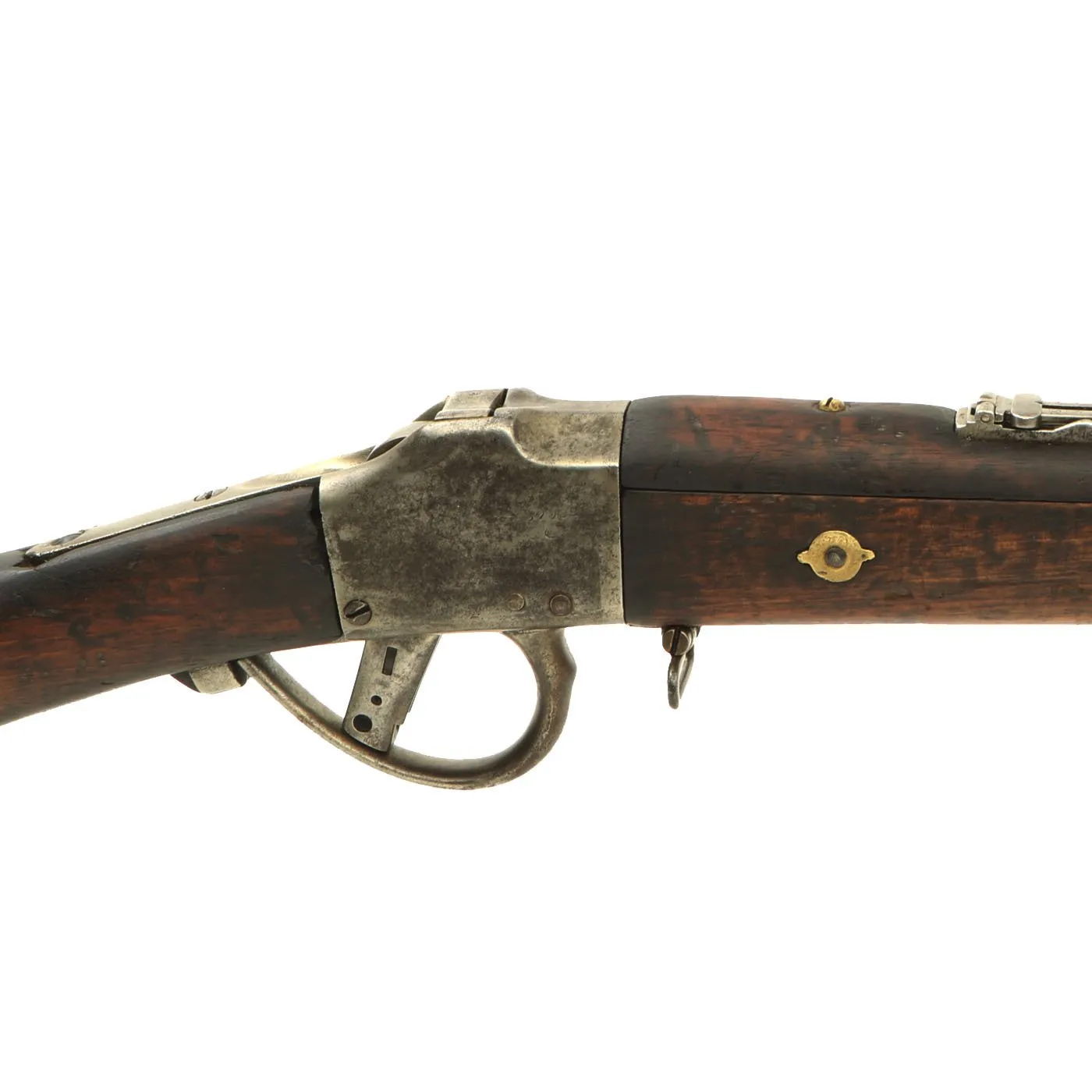 Original Belgian M-1870 Comblain Falling Block Carbine with Saber Bayonet - Serial 61022