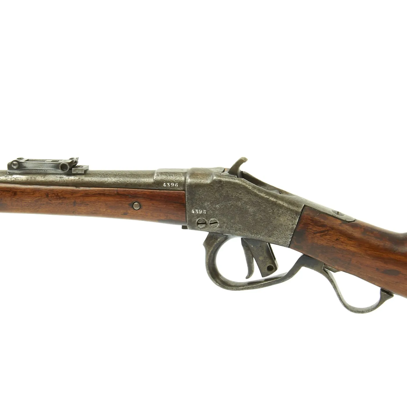 Original Belgian M-1870 Comblain Infantry Falling Block Rifle dated 1884 - Serial 113228