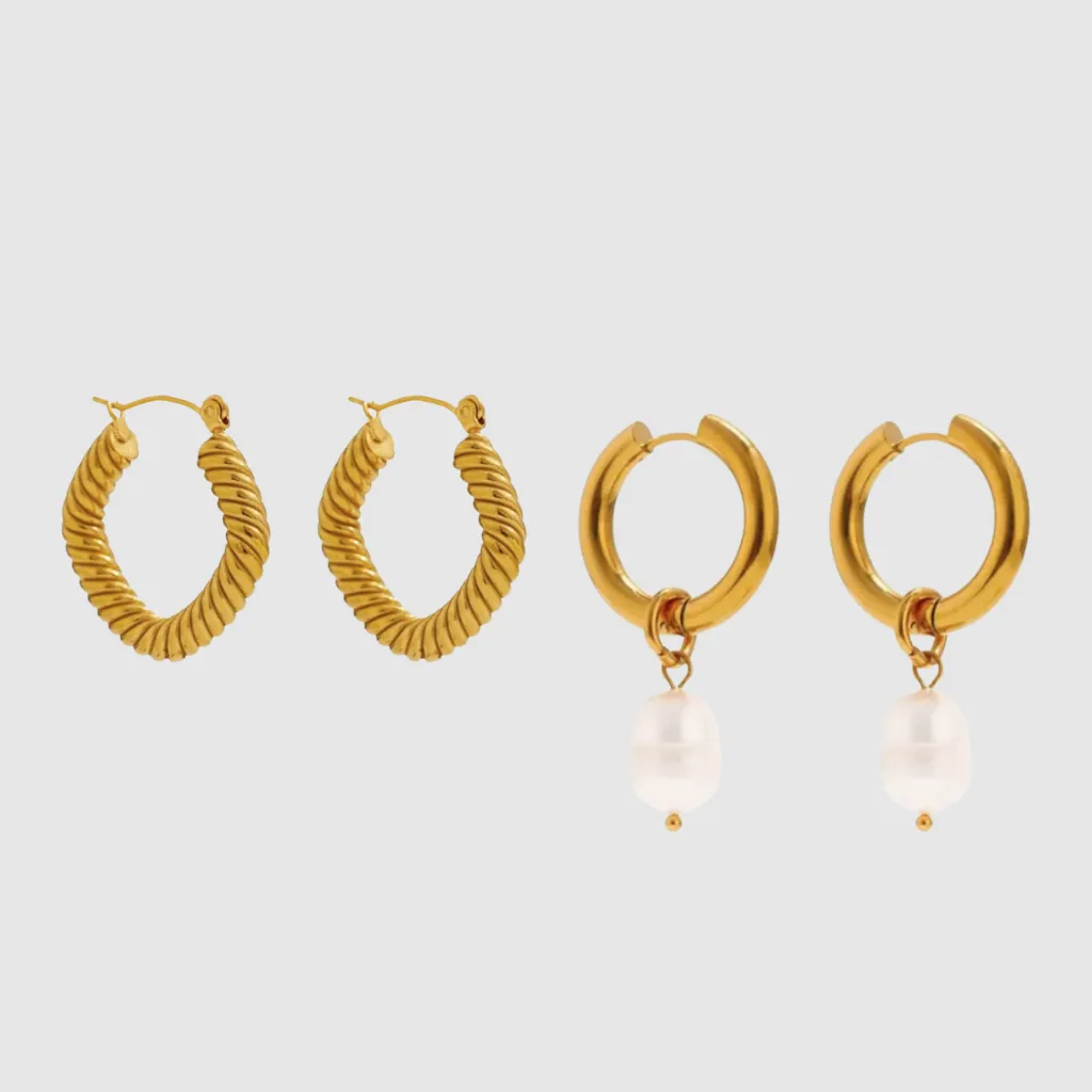Pearl Wrap Earring Set