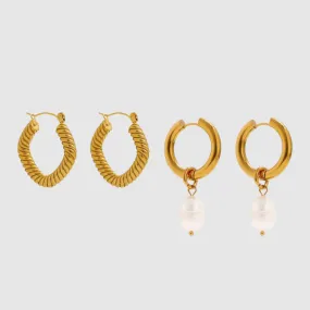 Pearl Wrap Earring Set