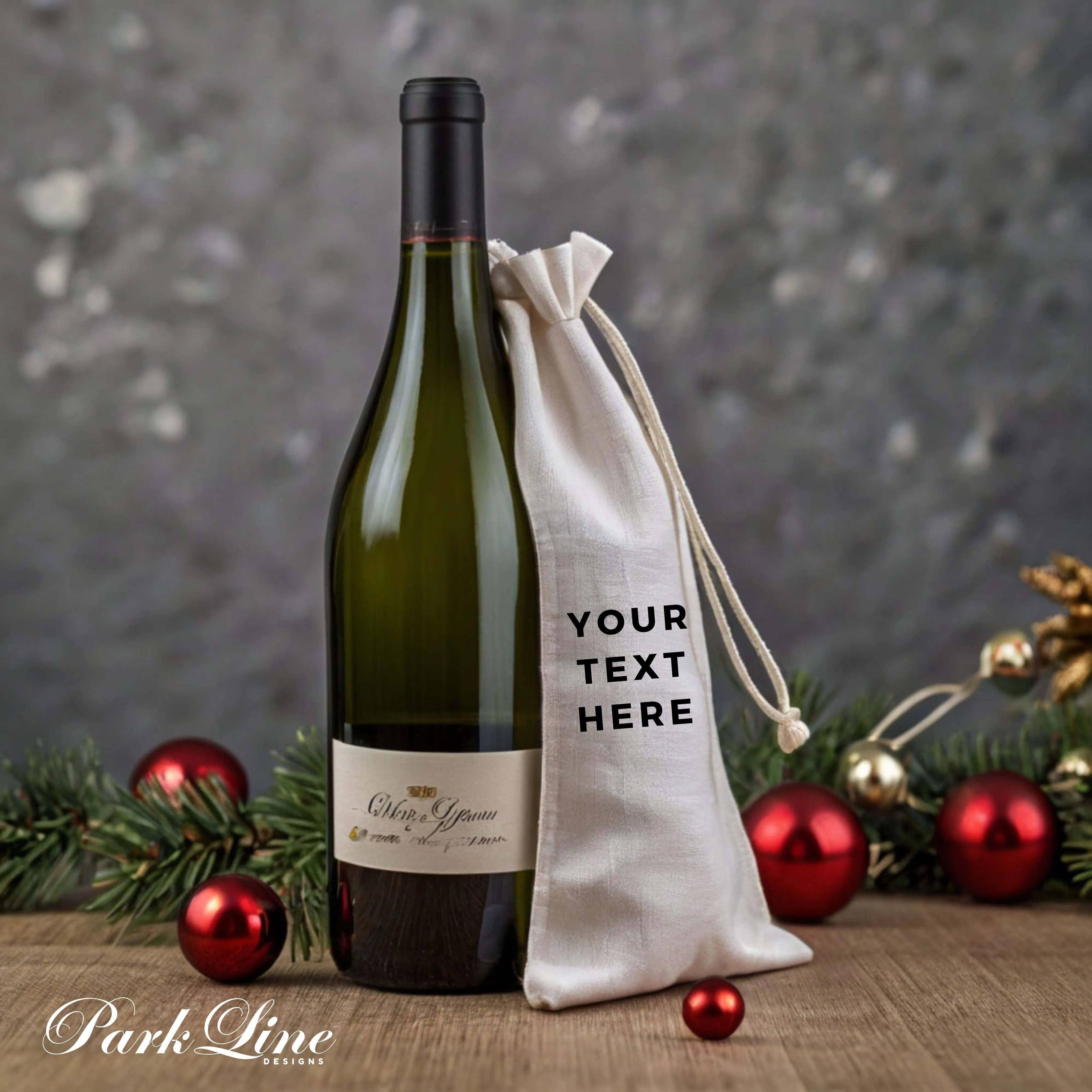 Personalized Christmas Wine Bag Personalized Drawstring Wine Carrier Tote Funny Wine Gift Bag for Holidays Secret Santa Hostess Gift or Home Party
