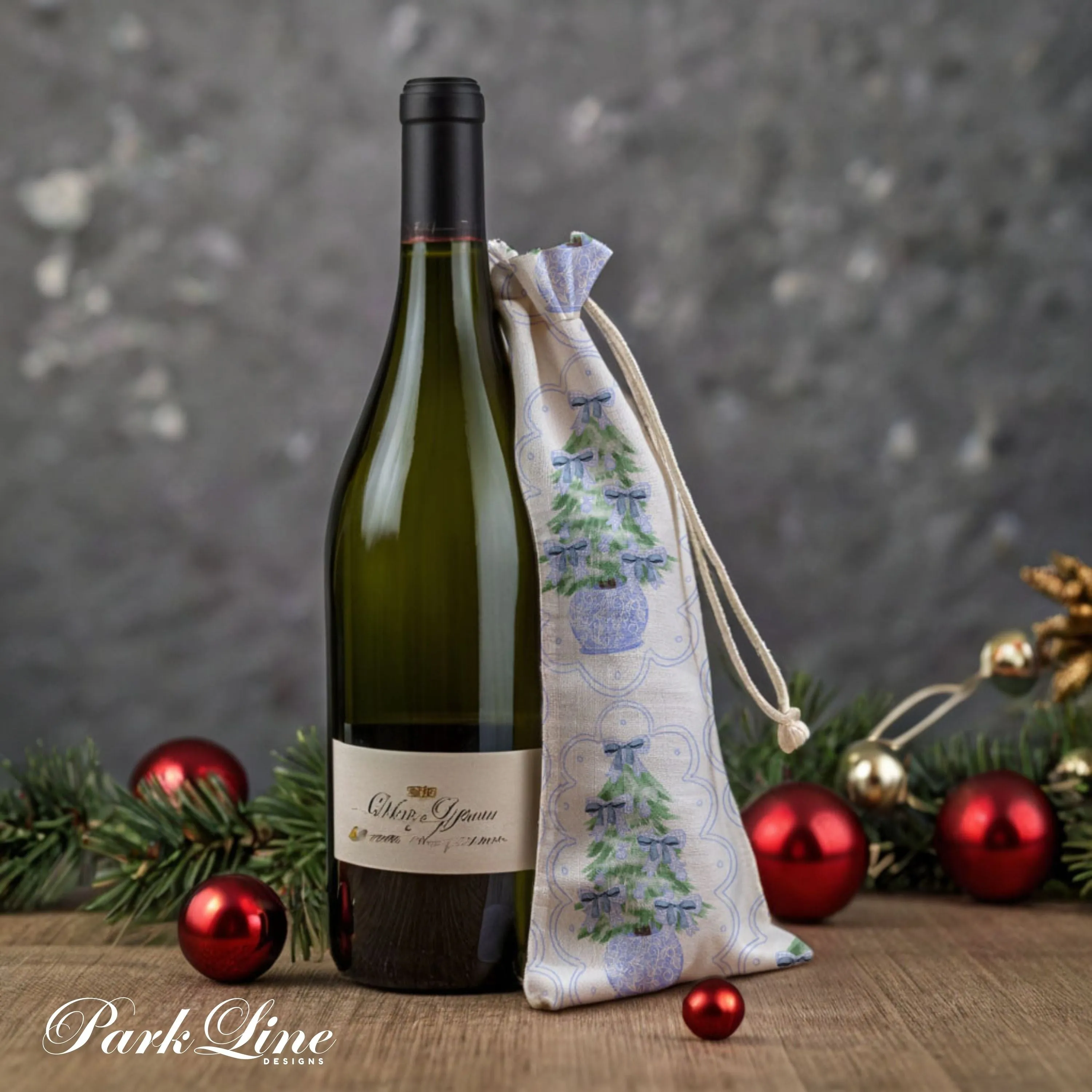 Personalized Christmas Wine Bag Personalized Drawstring Wine Carrier Tote Funny Wine Gift Bag for Holidays Secret Santa Hostess Gift or Home Party