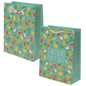 Pineapple & Watermelon Tropical Design Gift Bag 26 x 12 x 33cm