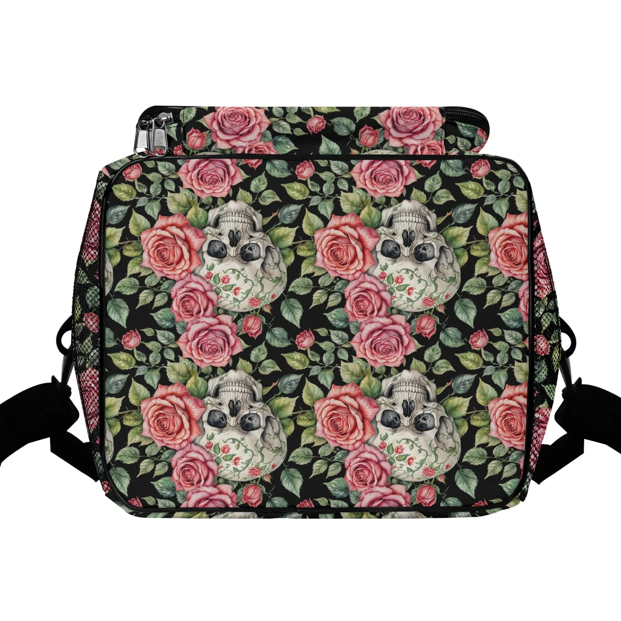 Pink Skulls Insulated Leakproof Cooler Bag Lunch Box
