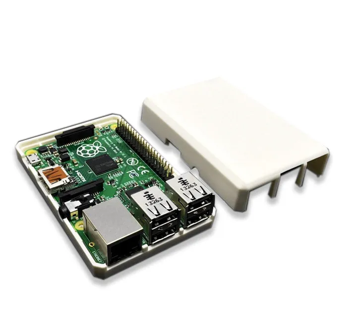 Raspberry Pi 2, 3, 3B  Closed Case, White