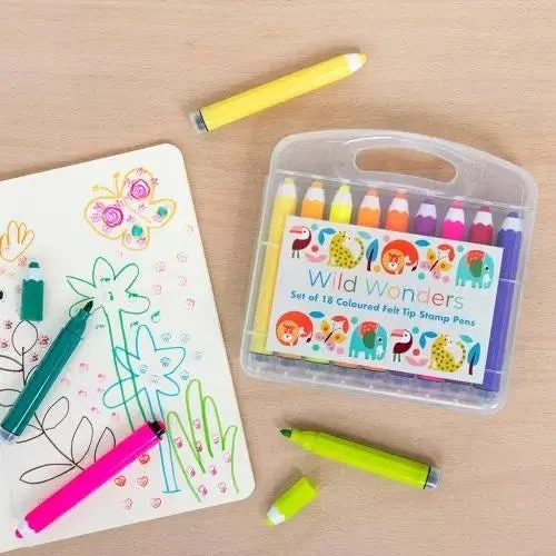 Rex London Wild Wonders Felt Tip Stamp Pens