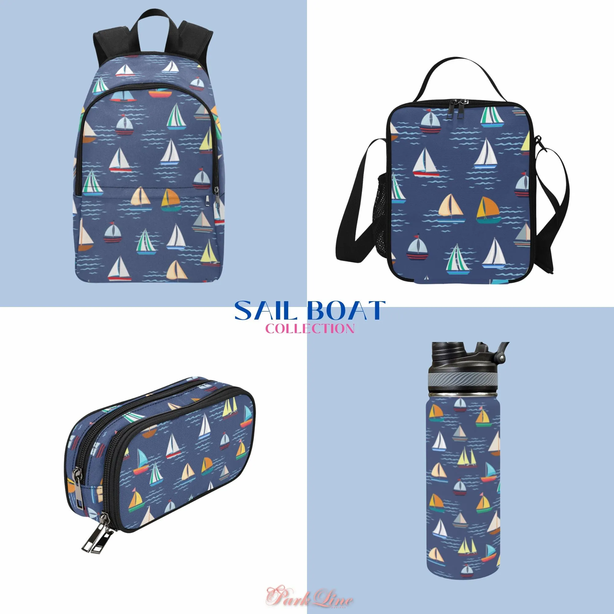 Sail Boat Lunch Bag for Kids - Durable Nylon, Thermal Insulation