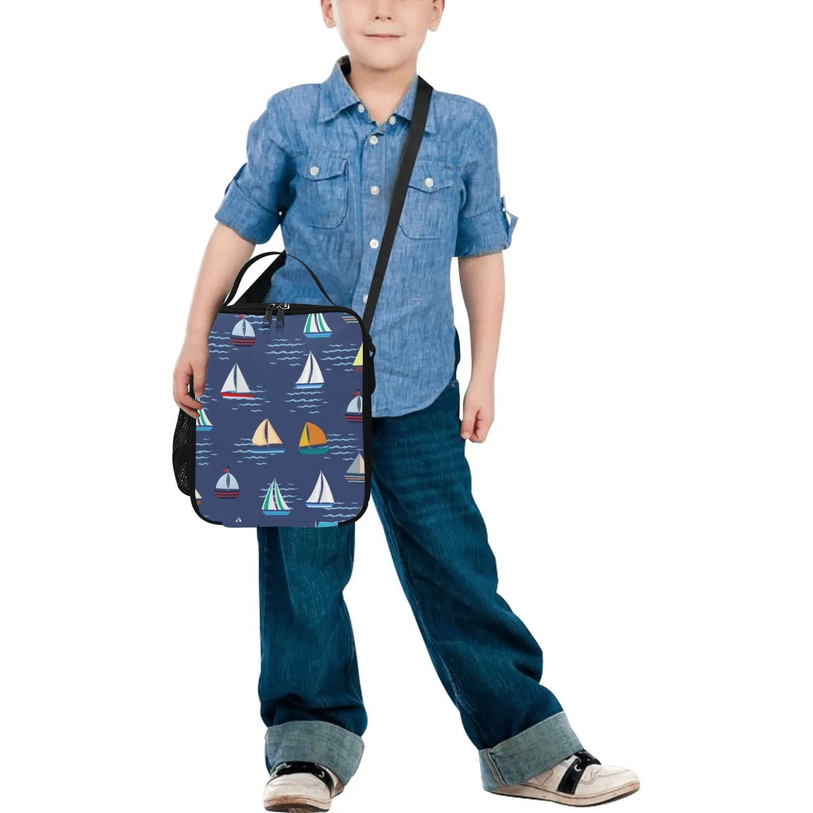 Sail Boat Lunch Bag for Kids - Durable Nylon, Thermal Insulation
